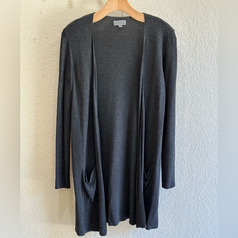 Joseph A Open Front Long Cardigan Size Small